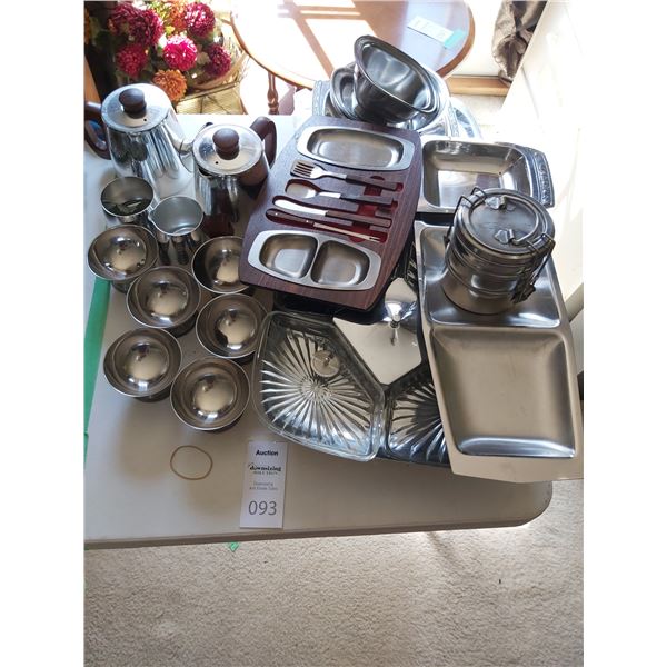 Assortment of Stainless Serving ware Cat A