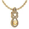 Certified 1.26 Ctw Citrine And Diamond VS/SI1 Necklace