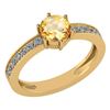 Certified 1.09 Ctw Citrine And Diamond VS/SI1 Ring 14K