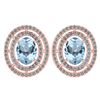 Certified 3.12 CTW Aquamarine And Diamond 14k Rose Gold