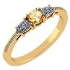 Certified 0.77 Ctw Citrine And Diamond 18K Yellow Gold