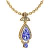 Certified 3.62 Ctw Tanzanite And Diamond VS/SI1 Necklac