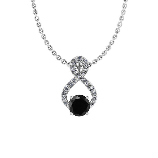 Certified 2.32 Ctw I2/I3 Treated Fancy Black and White