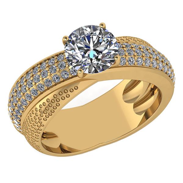 Certified 1.92 Ctw Diamond Engagement /Wedding 14K Yell