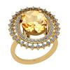 Image 1 : Certified 4.33 Ctw I2/I3 Citrine And Diamond 14K Yellow