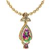 Certified 3.62 Ctw Mystic Topaz And Diamond VS/SI1 Neck
