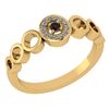 Certified 0.09 Ctw Smoky Quarzt And Diamond 14k Yellow