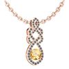 Image 1 : Certified 1.26 Ctw Citrine And Diamond VS/SI1 Necklace