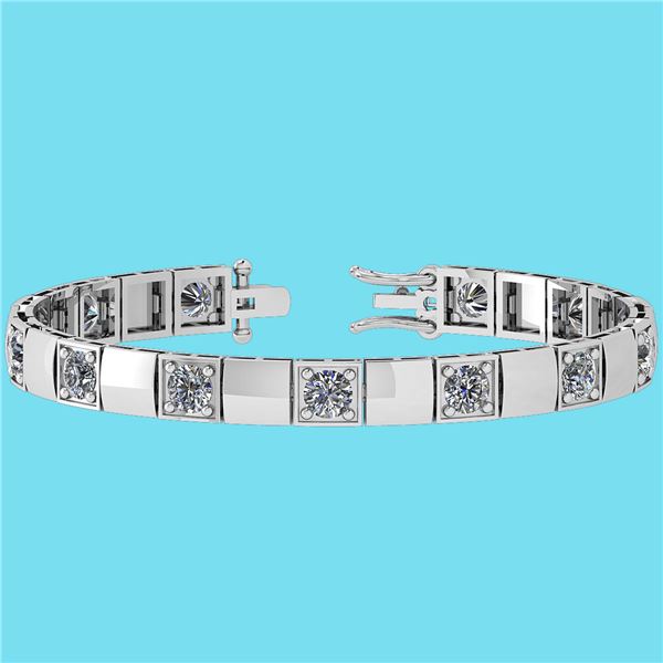 Certified 6.50 Ctw Diamond SI2/I1 Prong Set 14K White G