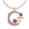 Image 1 : Certified 1.14 Ctw Pink Tourmaline And Diamond Tiny Ang
