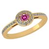 Certified 0.29 Ctw Pink Tourmaline And Diamond 14k Yell