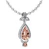 Certified 3.62 Ctw Morganite And Diamond VS/SI1 Necklac