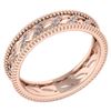 Image 1 : Certified 0.12 Ctw Diamond VS/SI1 Filigree Band 18K Ros