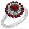 Certified 2.40 Ctw Garnet And Diamond VS/SI1 Halo Ring