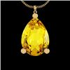 Certified 58.61 Ctw Lemon Topaz 10K Yellow Gold Victori