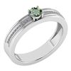 Certified 0.29 Ctw Green Amethyst And Diamond 18k White