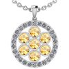 Certified 3.95 Ctw Citrine And Diamond I1/I2 10K White