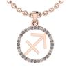 Certified 0.19 Ctw SI2/I1 Diamond 14K Rose Gold Zodiac