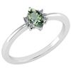 Image 1 : Certified 0.68 Ctw Green Amethyst And Diamond VS/SI1 Ri