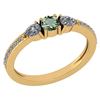 Certified 0.78 Ctw Green Amethyst And Diamond 14k Yello