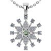 Certified 0.71 Ctw Green Amethyst And Diamond Platinum