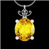 Certified 55.65 Ctw I2/I3 Lemon Topaz And Diamond 10K W