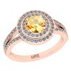 Image 1 : Certified 1.14 Ctw I2/I3 Citrine And Diamond 10K Rose G