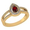 Certified 0.74 CTW Garnet And Diamond 14k Yellow Gold H