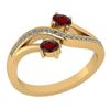 Certified 0.53 Ctw Garnet And Diamond 14k Yellow Gold H