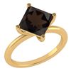 Certified 3.00 Ctw Smoky Quartz 14K Yellow Gold Solitai