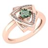 Certified 0.29 Ctw Green Amethyst And Diamond VS/SI1 Ri