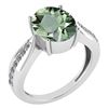 Image 1 : Certified 5.30 Ctw Green Amethyst And Diamond VS/SI1 Ri