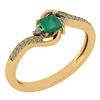Certified 0.51 Ctw Emerald And Diamond 14k Yellow Gold