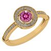 Certified 0.94 Ctw Pink Tourmaline And Diamond 14k Yell