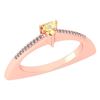 Certified 0.35 Ctw Citrine And Diamond 14k Rose Gold Ha