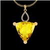 Certified 32.92 Ctw I2/I3 Lemon Topaz And Diamond 10K Y
