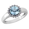 Certified 1.48 Ctw Aquamarine And Diamond Wedding/Engag