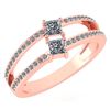 Certified 0.60 Ctw Diamond 14k Rose Gold Ring VS/SI1