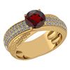 Certified 1.75 Ctw Garnet And Diamond Wedding/Engagemen