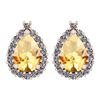 Certified 2.00 Ctw Citrine And Diamond SI1/SI2 14K Gold