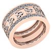 Certified 1.68 Ctw Diamond VS/SI1 Mens Bands 18K Rose G