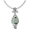 Certified 3.62 Ctw Green Amethyst And Diamond VS/SI1 Ne