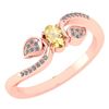 Certified 0.28 CTW Citrine And Diamond 14k Rose Gold Ha