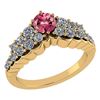 Certified 0.95 Ctw Pink Tourmaline And Diamond VS/SI1 H