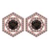Image 1 : Certified 1.38 Ctw Peridot And Diamond 14k Rose Gold Ha