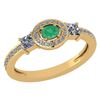 Image 1 : Certified 0.77 Ctw Emerald And Diamond 14k Yellow Gold