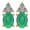 Image 1 : Certified 1.46 0 Ctw Emerald And Diamond Wedding/Engage