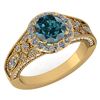 Image 1 : Certified 1.89 Ctw Treated Fancy Blue Diamond And White