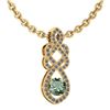 Image 1 : Certified 1.26 Ctw Green Amethyst And Diamond VS/SI1 Ne