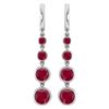 Image 1 : Certified 5.26 Ctw Ruby Drop Style Earrings For beautif
